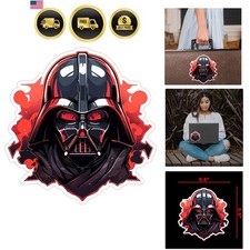 SW Vader Helmet Sticker Decal Notebook Car Laptop 5.5"x5.5" Color