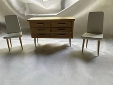 1/12 Mayberry Street Wooden Miniature Dining Room Furniture - 3 Pieces