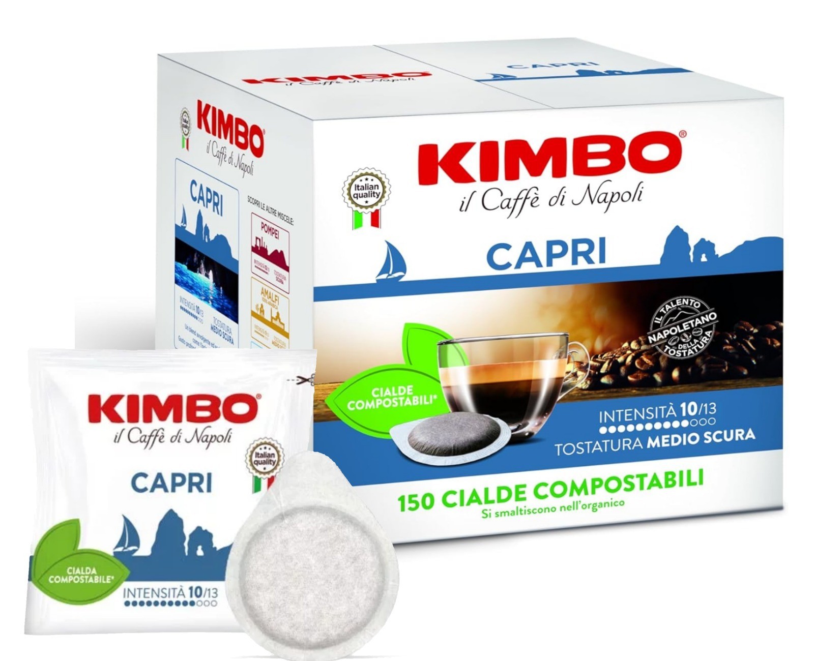 Cápsulas Café Kimbo Mezcla Capri Formula Espresso BAR Perfumada Cremosa