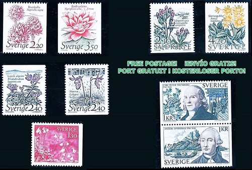 Suecia = Flores / x5 Problemas MNH Envío Gratis - Imagen 1 de 1
