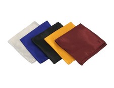 Handmade Silk Pocket Squares Lot 5 Pieces Men  s Formalwear Solid Colors Classic