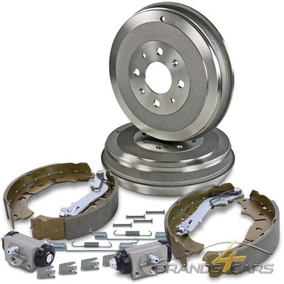 ATEC 2x BREMSTROMMEL + BREMSBACKEN + ZUBEHÖR + BREMSZYLINDER FÜR OPEL ADAM CORSA