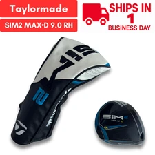 TaylorMade SIM2 MAX D Driver 9* Degree Head Right Hand USED Headcover FAST SHIP