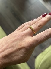 Missoma Gold Beaded Stacking Ring Size P