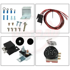 Adjustable Electric 12V Radiator Fan Thermostat Control Relay Wire Kit Car Truck