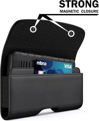 PiTau Holster for iPhone 16 Plus 16 Pro Max 15 15 Large, Black - Picture 2 of 7