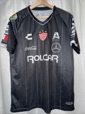 Camiseta deportiva alternativa negra Charly Liga MX Rayos del Necaxa para hombre talla grande”