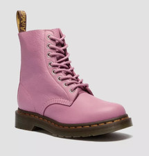 Bottes À Lacets En Cuir Souple Dr. Martens 1460 Roses En Stock Limité