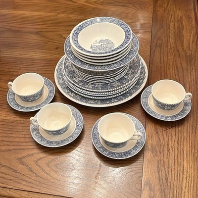 Homer Laughlin Shakespeare Country dishes, 22 pieces in total