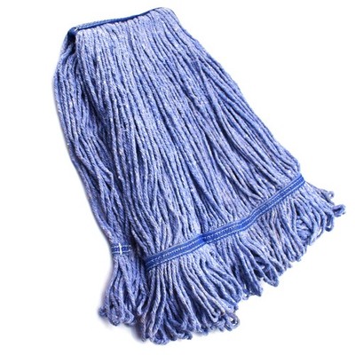 Loop End Mop Refill, Industrial Grade Cotton, Medium 1, Blue