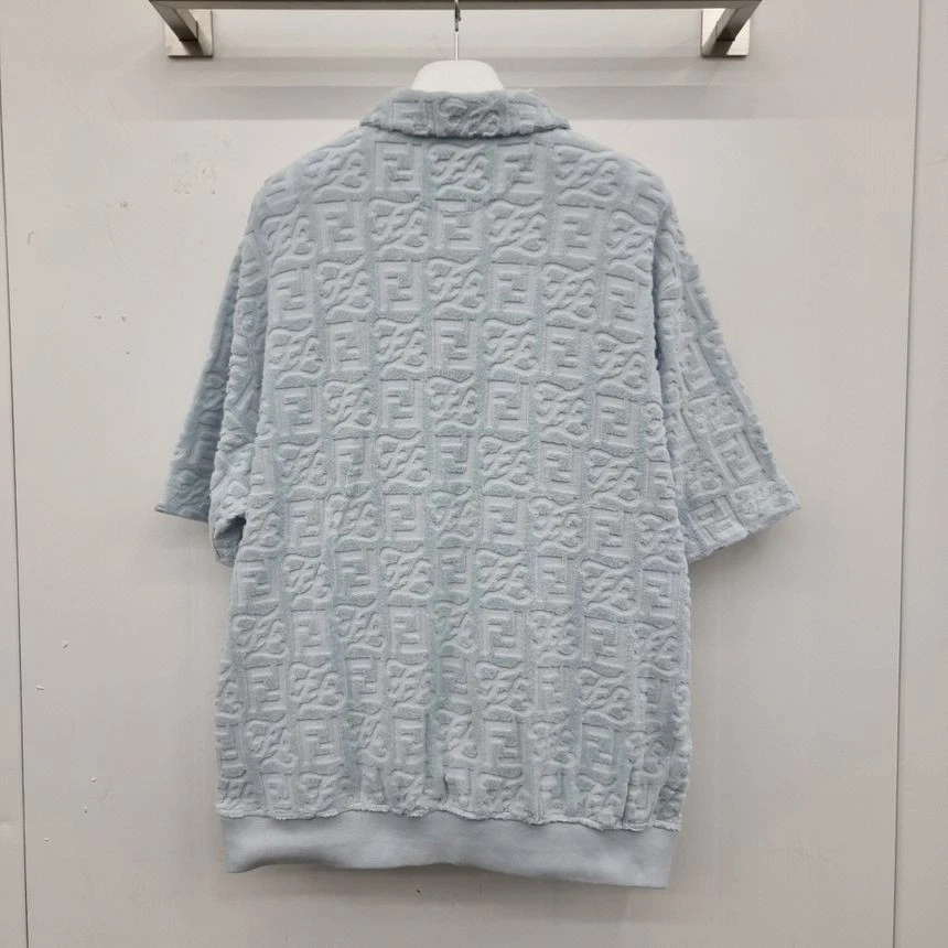 T shirt Fendi jacquard con colletto in spugna 1130 XXL FEA120665 122943464