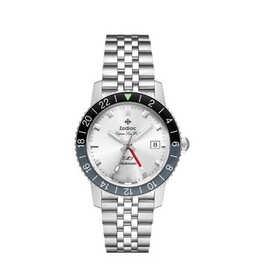 Zodiac Super Seawolf GMT ZO9405 Automatic White Dial Stainless Steel Bracelet
