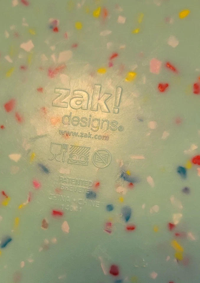 Juego de 4 ensaladeras de pasta melamina confeti turquesa Zak Designs Foto 4 de 4