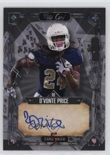 2022 5 Card Draw Crystal Holo Foil - Black 1/1 D'Vonte Price Rookie Auto RC v7j. rookie card picture