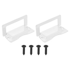 2Pcs Recessed Pull Door Handle Invisible Flush Pull Handles with Screw White