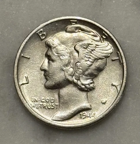 1944-S Mercury Dime - AU - About Uncirculated - 90% Silver