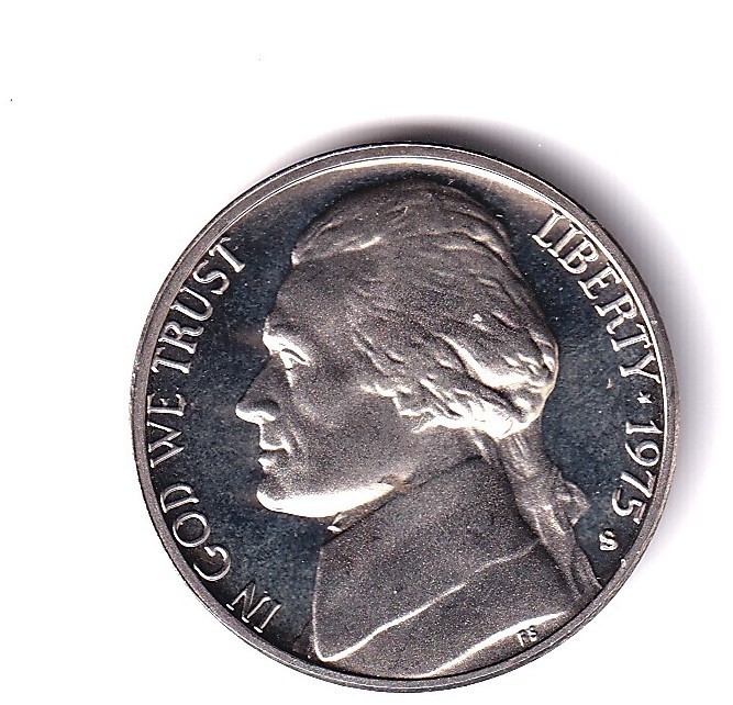 1975 S Proof Jefferson Nickel 5c Coin from Proof Set #542