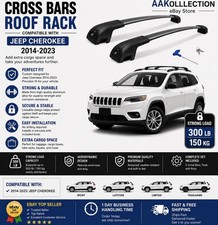 Roof Rack Lockable Cross Bars 300lb Compatible With Jeep Cherokee 2014-2023 Roof Rack Lockable Cross Bars 300lb Compatible With Jeep Cherokee 2014-2023
