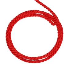 Twisted Cord Trim, 11 Yard 3.5mm 3-Ply Twine Braided Rope Thread, Bright Red