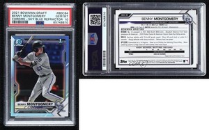 2021 Bowman Draft Chrome Sky Blue Refractor Benny Montgomery PSA 10 GEM MT