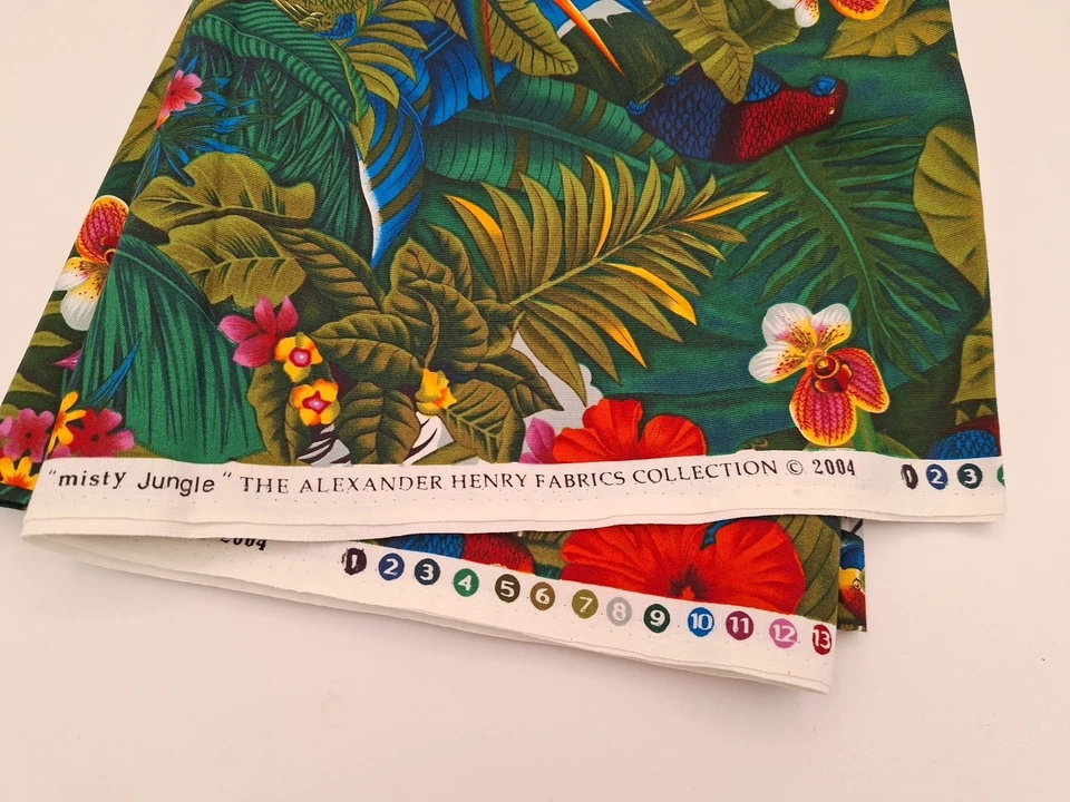 The Alexander Henry Fabrics Collection 2004 Misty Jungle 45英寸1.5+码全新 — 第 4/4 张图片
