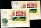 / HUNGARY 1975 - 2 FDC - PERF+IMPERF - ARCHITECTURE, ART, SHIPS