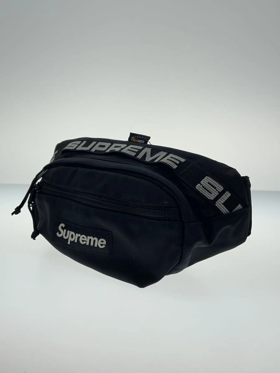 Supreme 18ss/sac taille/sac taille/nylon/noir