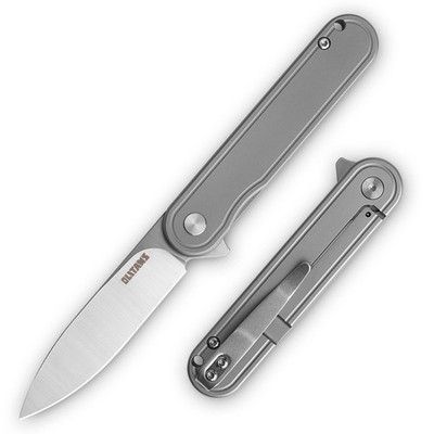 OLITANS T025 Pocket Knife 2.76'' D2 Steel Blade 3.6'' Titanium Alloy Handle F...