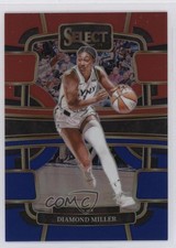 2024 Panini Select WNBA Concourse Red & Blue Prizm /399 Diamond Miller #25 0y8x