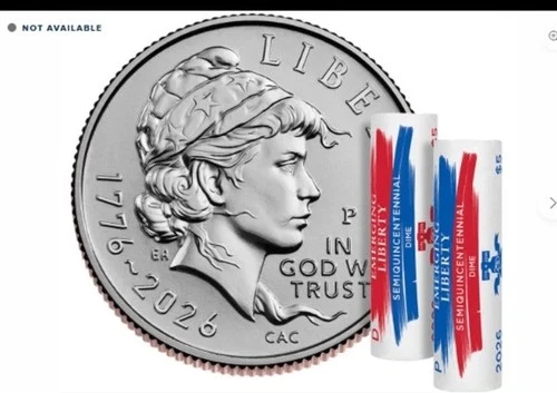 NEW | 2026 Emerging Liberty Dime 2-Roll Set (P, D) 26SDR  US MINT