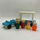 Vintage 1984 Fisher Price Zoo replacement Trolley Cart Tram 4 People