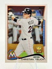 2014 Topps - Christian Yelich #358 Rookie Card. rookie card picture