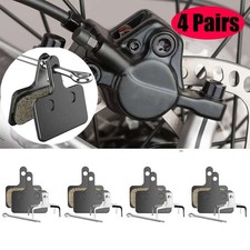 4 Pairs MTB Disc Brake Pads Resin  Semi-Metallic Quiet W/ Install Kit E-Bike