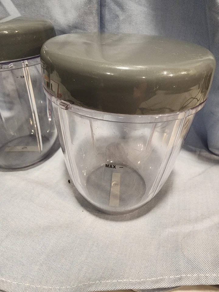 Lote de 2 tazas NutriBullet 24 y 16 oz con tapa y labio para NB-101B NB-101S NB-201 Foto 4 de 4