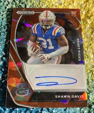 2021 Prizm Draft Picks Shawn Davis Rookie Florida Gators #DPA-SDA Red Cracked