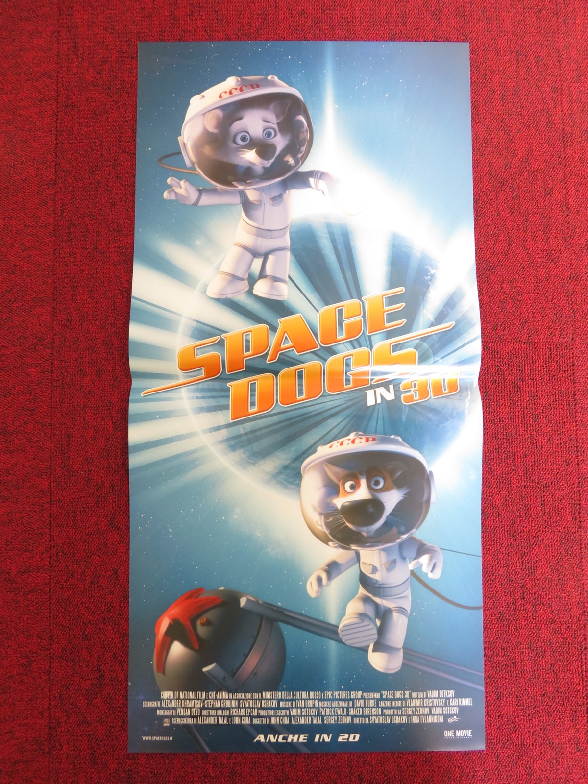 Locandina originale film Space Dogs 3D (2011) - Regia di Inna Evlannikova, Svyatoslav Ushakov