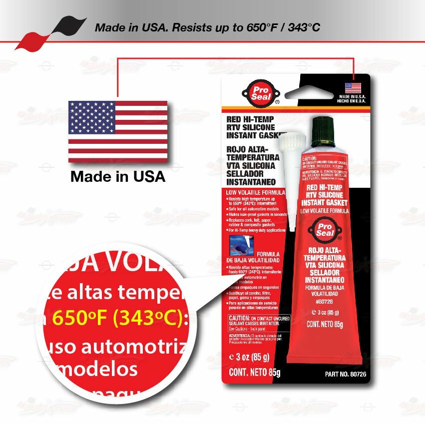 PS RED High Temp RTV Silicone Sealant Engine Intake Exhaust Manifold