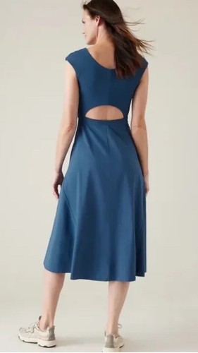 NWOT Gorgeous ATHLETA Ryder Dress XS/P Jay Blue Teal Sz Extra Small Petite $129 - Picture 2 of 6