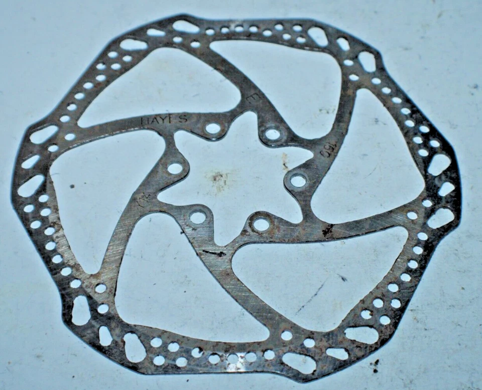 Rotor de freno de disco Hayes 6 pernos 160 mm Y12 Frugal Rider MTB carretera ¡Envío rápido a EE. UU.! Foto 4 de 4