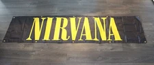 Nirvana Banner Black Flag Big 2x8 feet Grunge Alternative Rock Band CD Logo