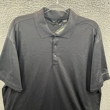 Eddie Bauer Performance Polo Shirt Mens Extra Large Black Short Sleeve Rugby