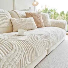 1PC Wave Striped Sofa Cover Thicken Plush Couch Towel Covers Slipcovers Mat