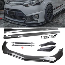 Carbon Fiber Front Bumper Lip Spoiler For Toyota Camry SE XSE Body K Side Skirt