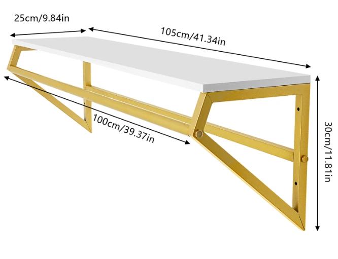 Perchero de metal dorado perchero perchero de pared para ropa Foto 2 de 4