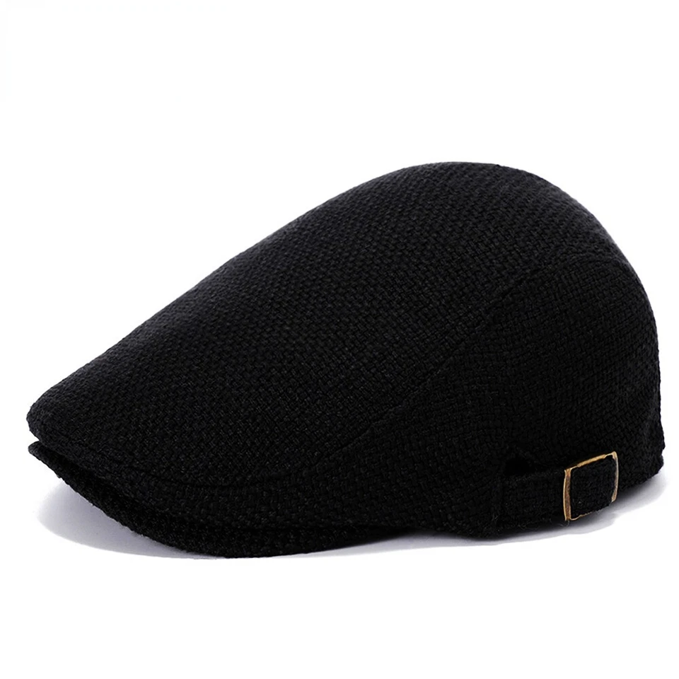 Boina informal de algodón para hombre ZONBAILON cómoda gorra de béisbol cálida a rayas Foto 4 de 4