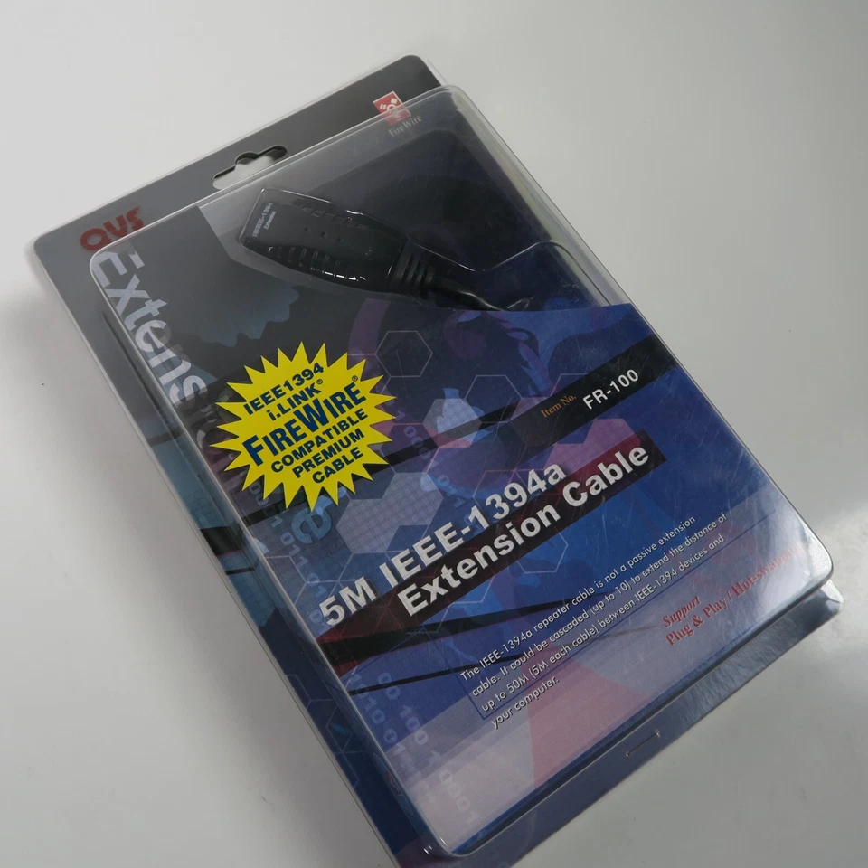 Fire Wire Compatible Premium Cable 5M IEEE- 1394a Extension Cable FR- 100 NEW! - Image 2 of 4