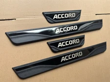 4PCS Black Car Door Scuff Sill Cover Panel Step Protector For Accord Accessories