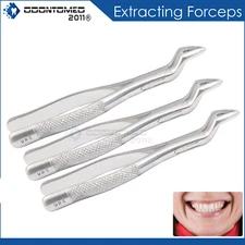 3 EXTRACTING FORCEPS DENTAL SURGICAL INSTRUMENTS # 286 
