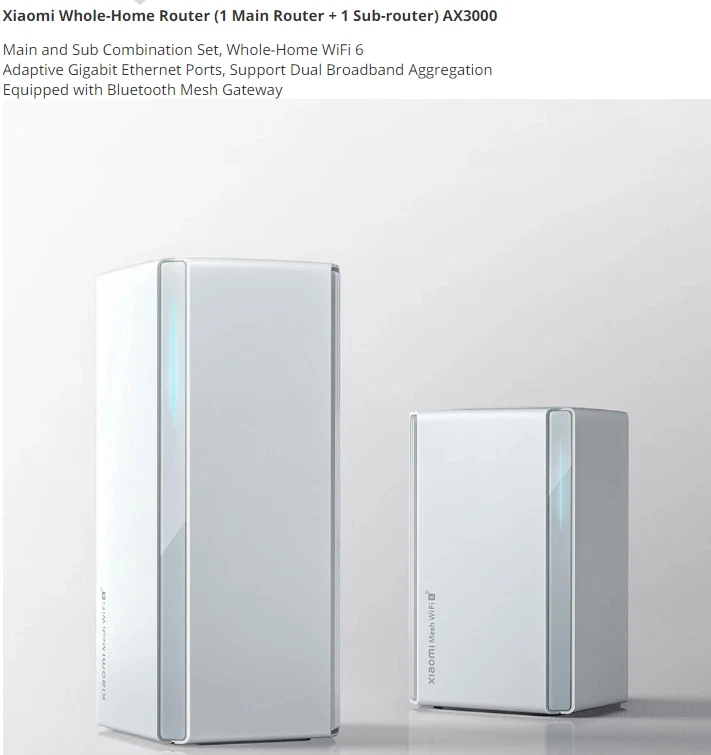 XIAOMI Router Whole Home Mesh System Wifi6 Gigabit Wireless 3000Mbps 5G 256MB AU - Image 3 of 4