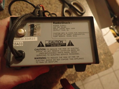 RadioShack Regulated Power Supply 3 Amp 13.8 VDC Output CAT NO. 22-504 w/leads - Afbeelding 4 van 6